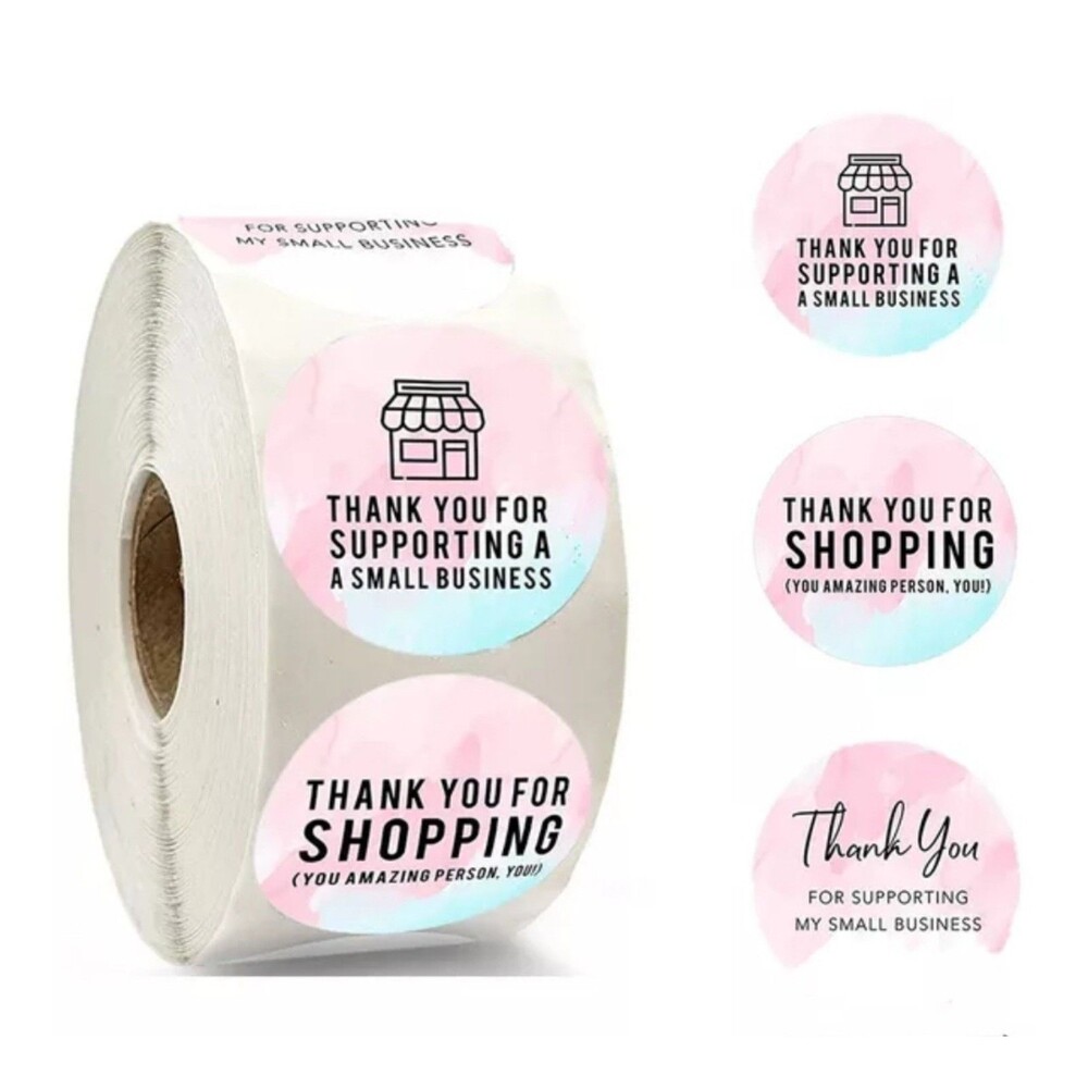 Thank You Stickers 1 inch